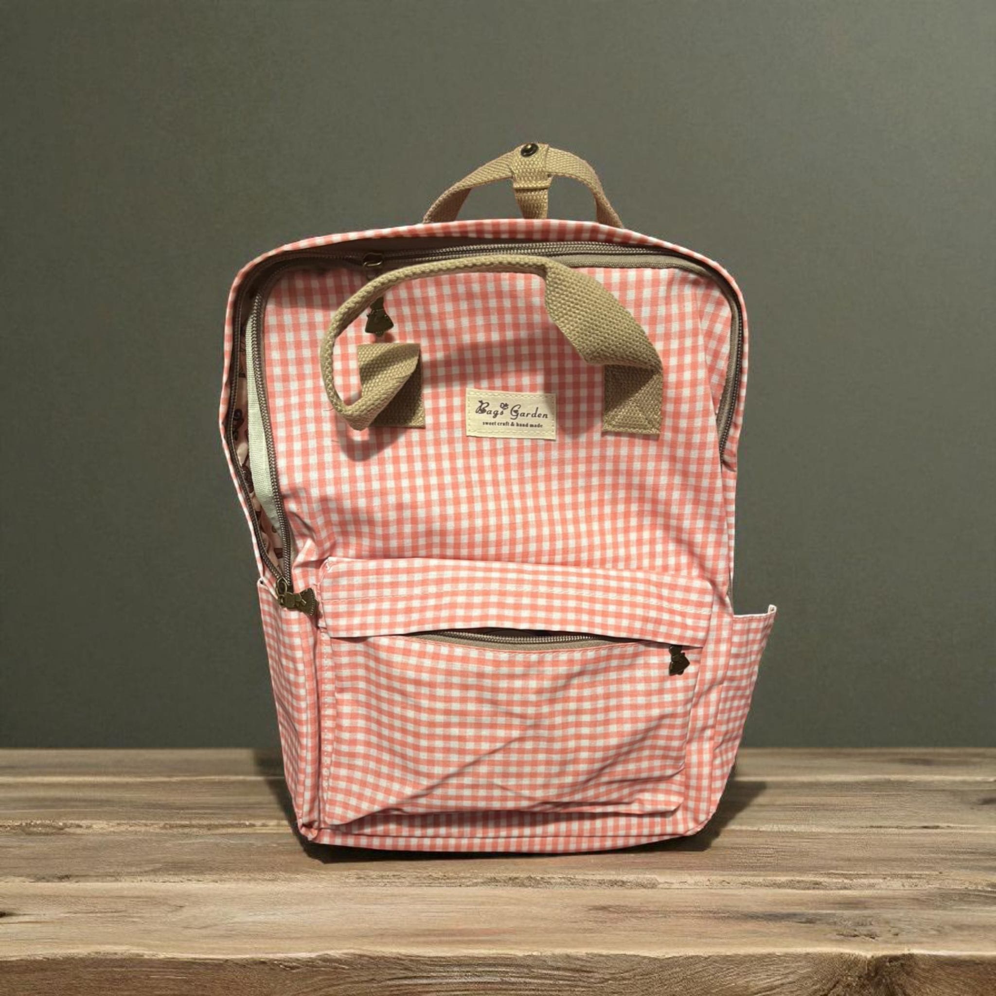 Mochila y neceser Cuadros Vichy