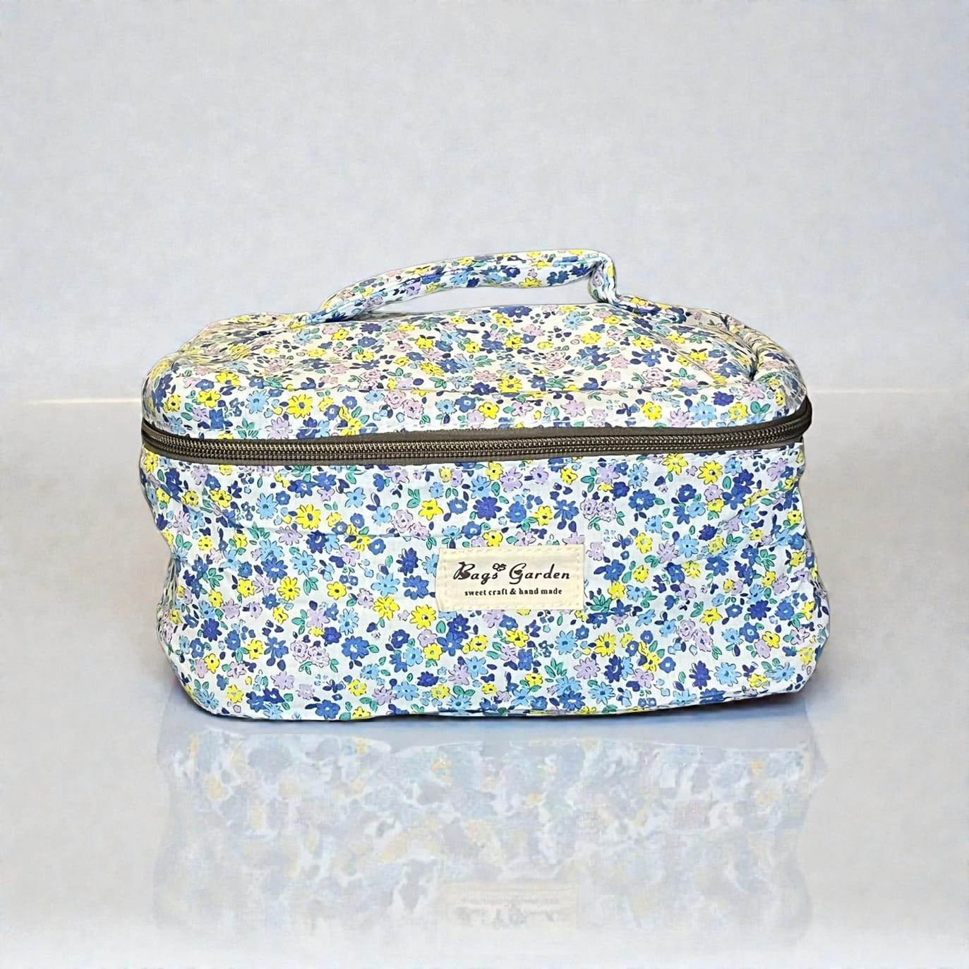 LIBERTY - Bolsa Maquillaje con asa Flores azules y amarillas