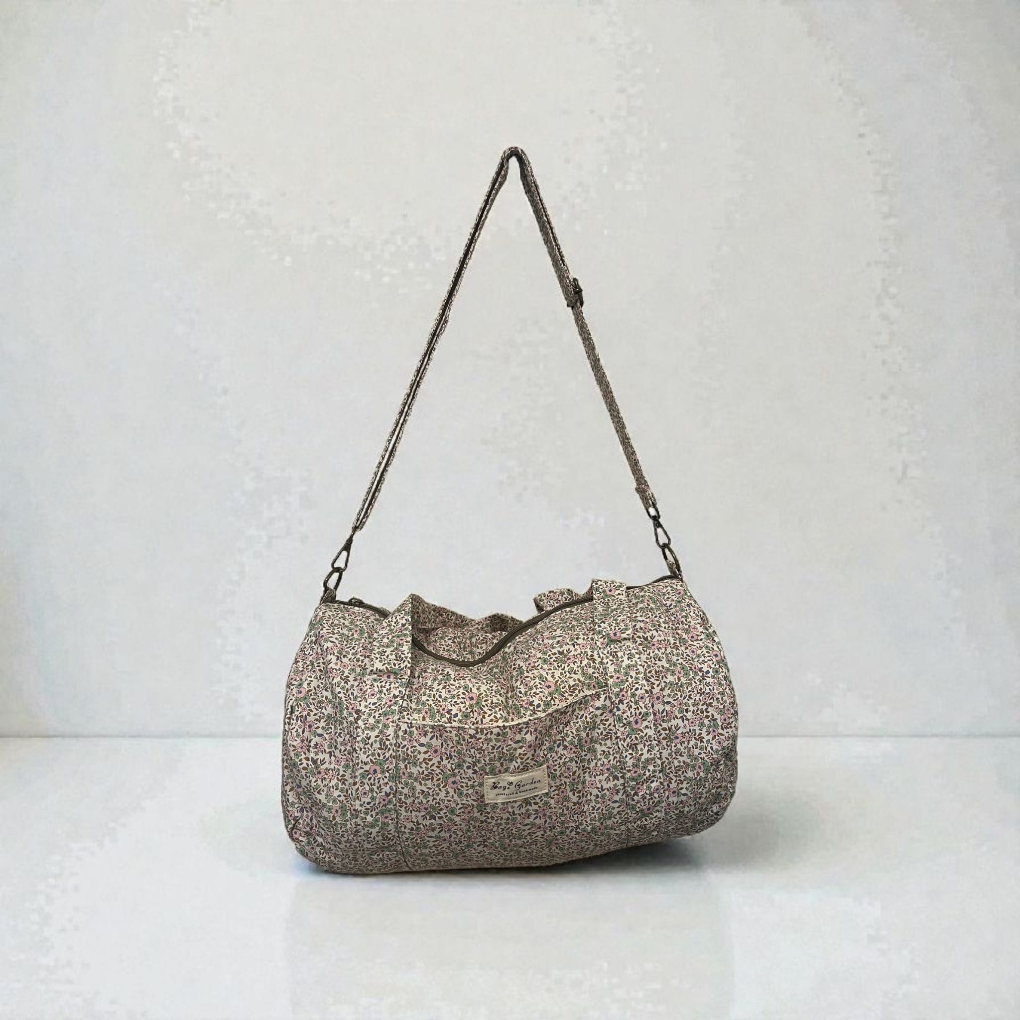 LIBERTY-  Bolsa de viaje acolchada Flores azul, verde y rosa